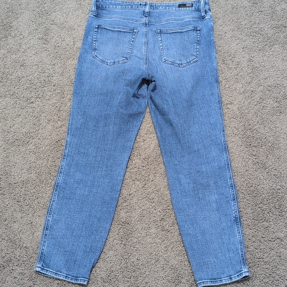 Kut From The Kloth High Rise Straight Leg Jeans Size 8 Medium Wash - Picture 8 of 12